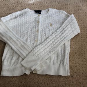 Ralph Lauren kids white sweater size 12/14